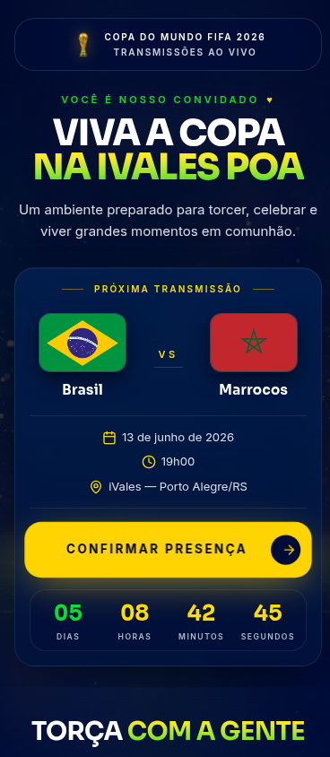 Capa do projeto Copa na iVales Poa