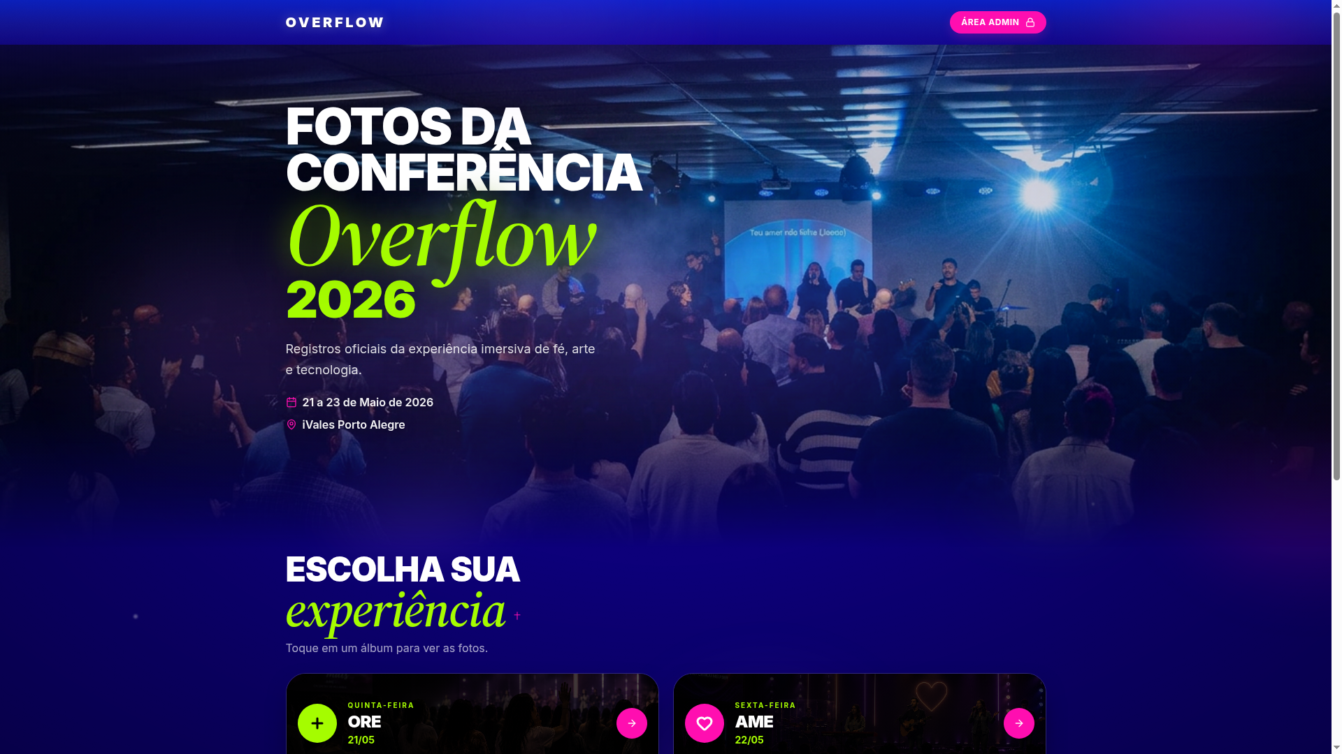 Capa do projeto Conferência Overflow