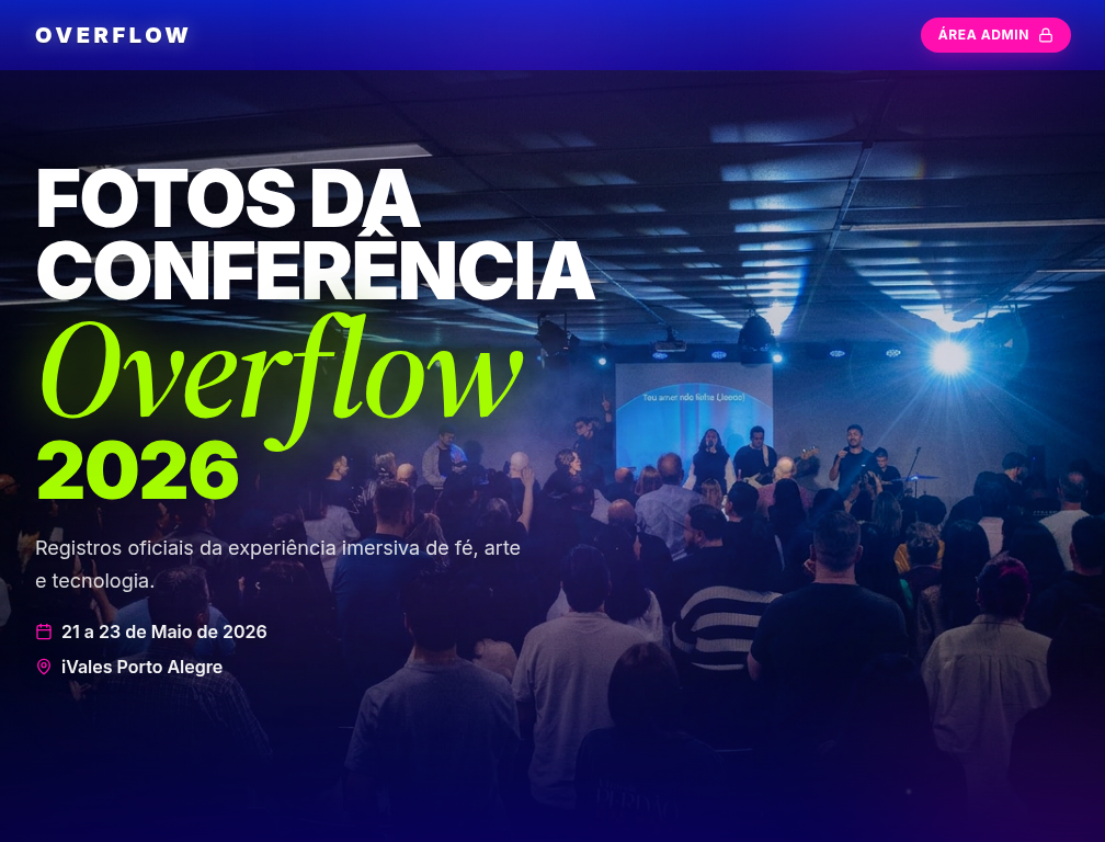 Site FotosConf — galeria de conferência